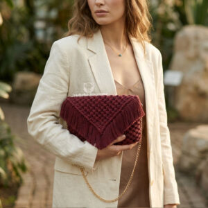 Bolso amor al macramé tinta.