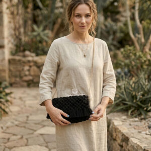 Bolso de macramé horizonte negro.