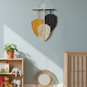 Decoración tapiz de macramé quetzal.