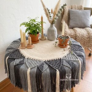 Mantel Girasol de tres colores.