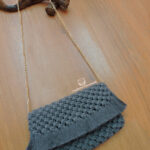 Bolso de macramé horizonte gris.