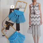 Aretes cuadrados boho macrame.