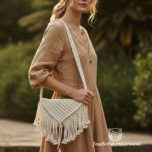 Bolso de macramé medusa.