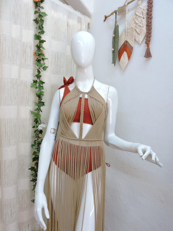 Vestido de macramé Cleo.