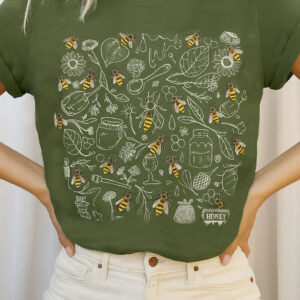 Camiseta estampado abejas.
