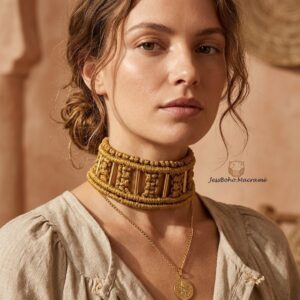 Choker de macramé.