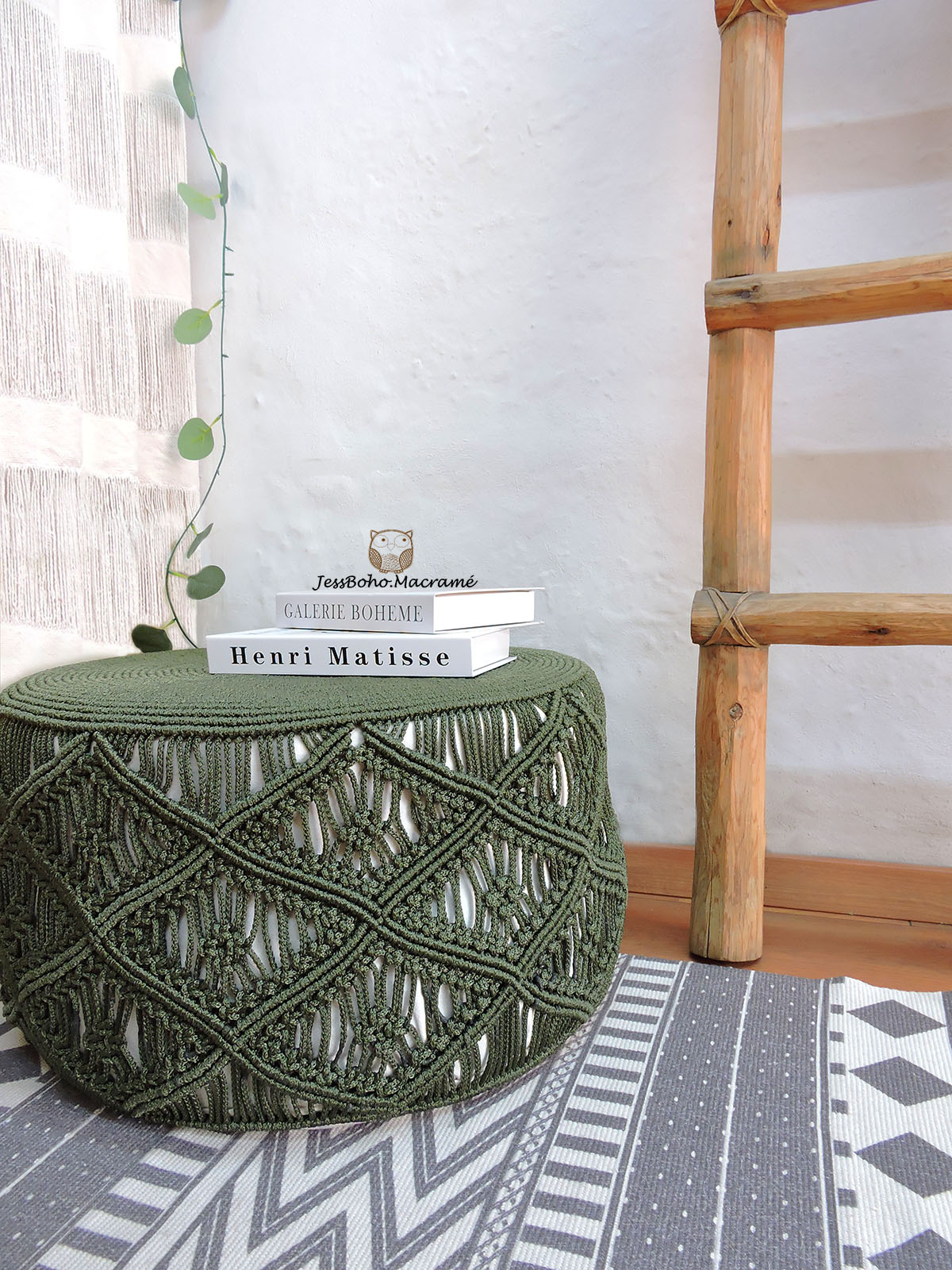 Forro de Taburete en Macramé Personalizado