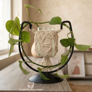 Mini Macetero de Macramé Personalizado.