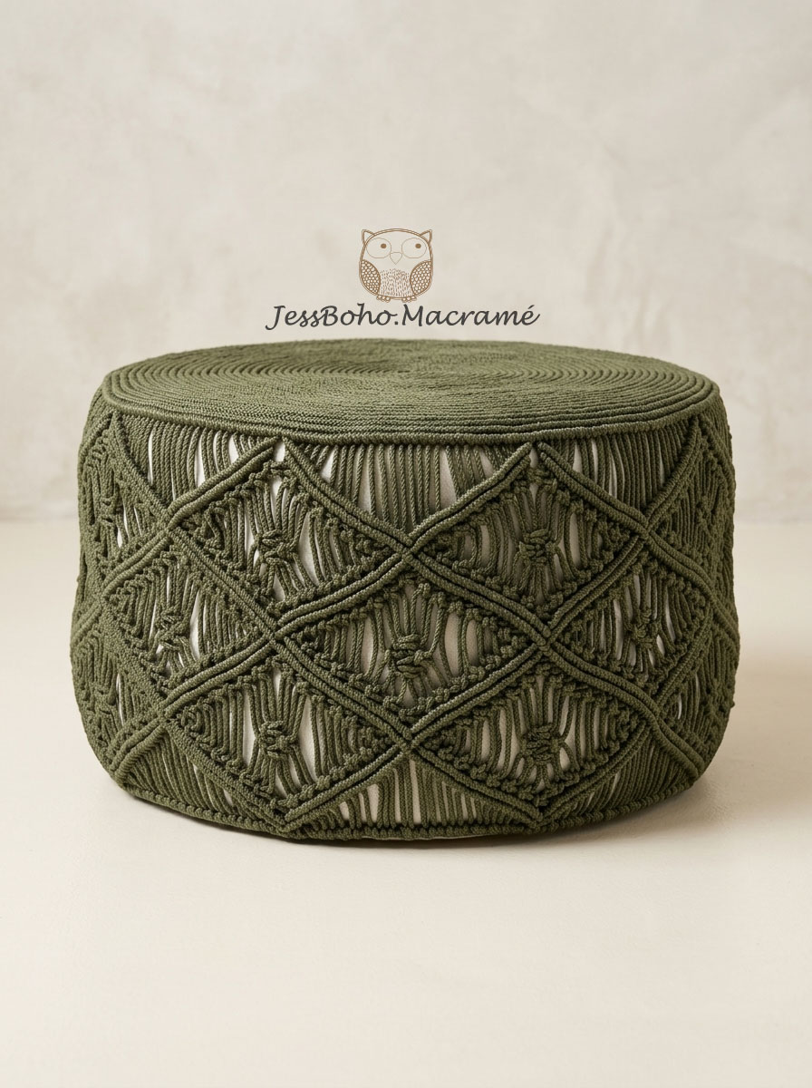 Forro de Taburete en Macramé Personalizado